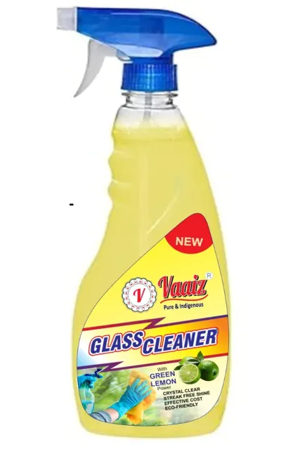 Vaaiz Glass Cleaner & Surface Cleaner with New Green Lemon Power and Green Lemon Fragrance (470 ml)